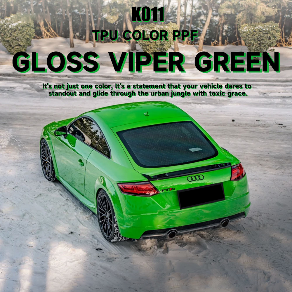 VIPER GLOST GREEN TPU PPF PINTRO DE PINTURA CORES CORES DE VEÍCULO DE VEÍCULO Custo para enrolar um carro de vinil um carro