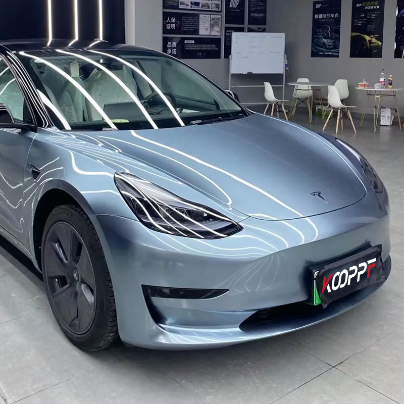 Filme de proteção de tinta para carro colorido de Blue glacial azul-glacial